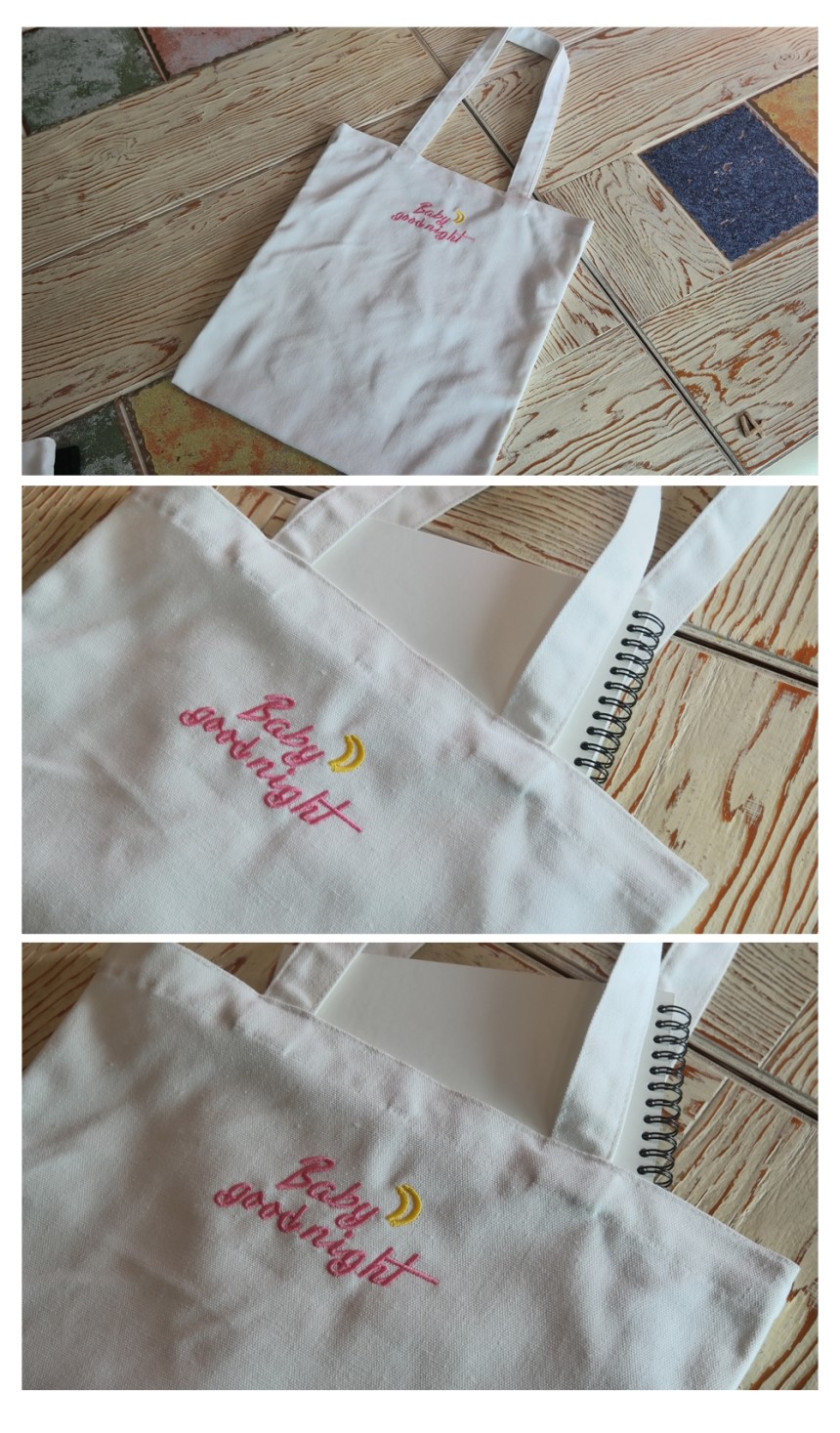 Moon Picture Cross Stitch Moon Eco Bag Backpack Su