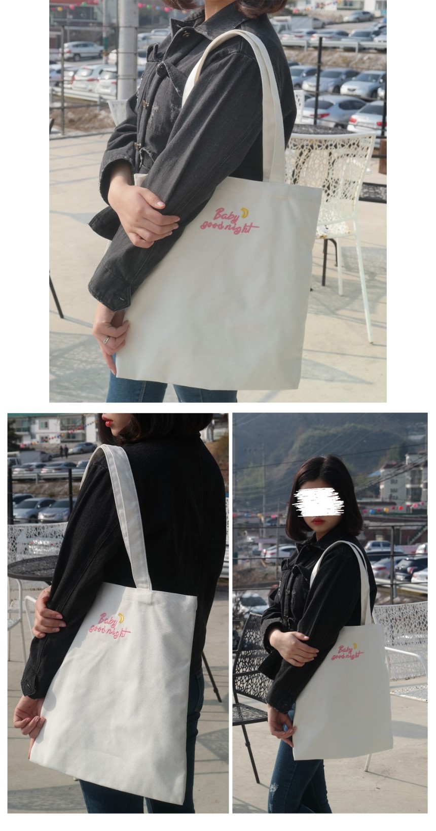 Moon Picture Cross Stitch Moon Eco Bag Backpack Su