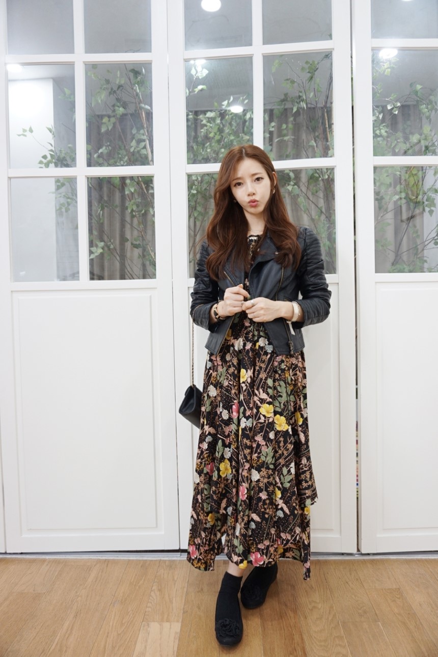 New Women Dress Flower Long Long Dress Floral Long