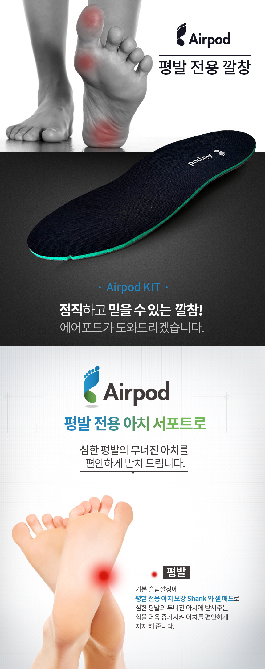 Airford orthopedic orthotics Functional plantar fa