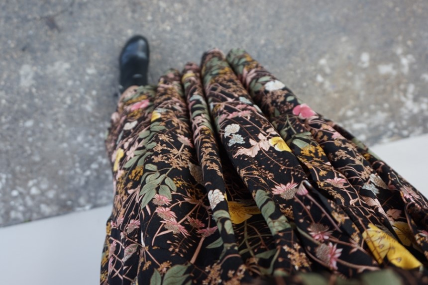 New Women Dress Flower Long Long Dress Floral Long