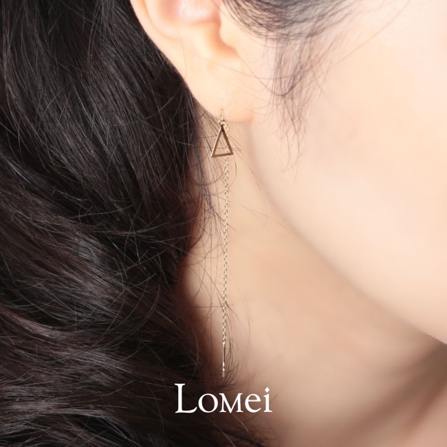 <b><p>14K Long Drop earri L043 Stick chain</p></b><b><p>14K ロング ドロップ イヤリ L043 スティックチェーン</p></b><br /><br /><p align='center'>