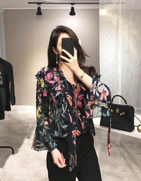 NEW FASHION LADY GIRL Blouse Sleeveless Chiffon Fr