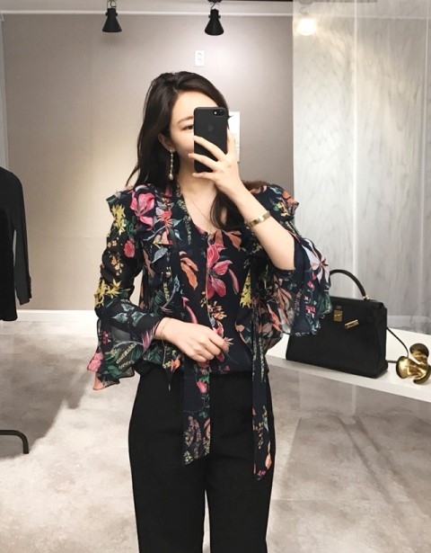 NEW FASHION LADY GIRL Blouse Sleeveless Chiffon Fr