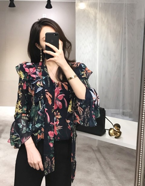 NEW FASHION LADY GIRL Blouse Sleeveless Chiffon Fr