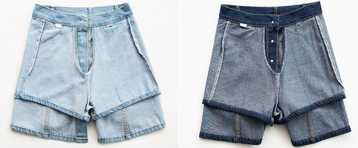 Denim Skirt denim button A line purple jeans helme