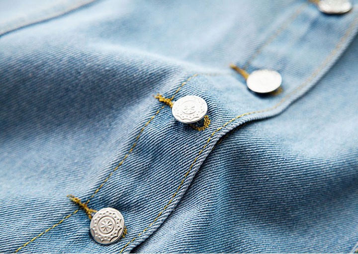 Denim Skirt denim button A line purple jeans helme