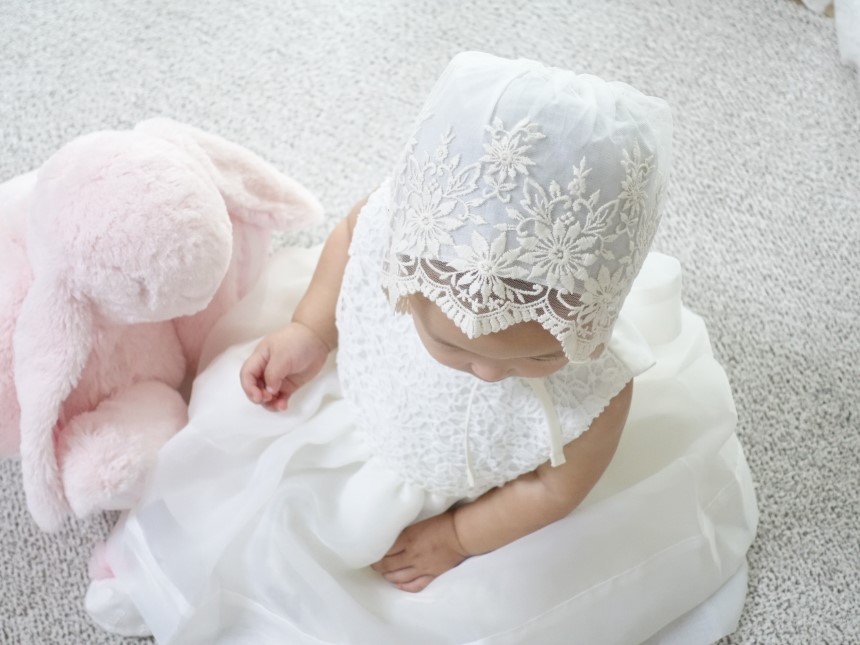 Baby Return Bonnet Lace Bonnet Embroidery Hat Sun 