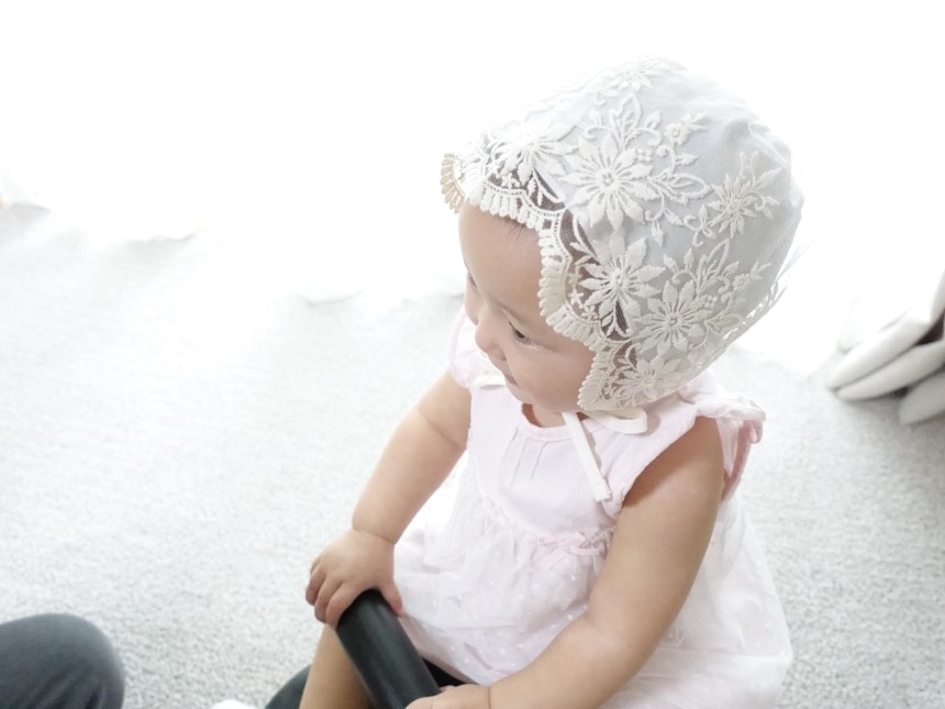 Baby Return Bonnet Lace Bonnet Embroidery Hat Sun 