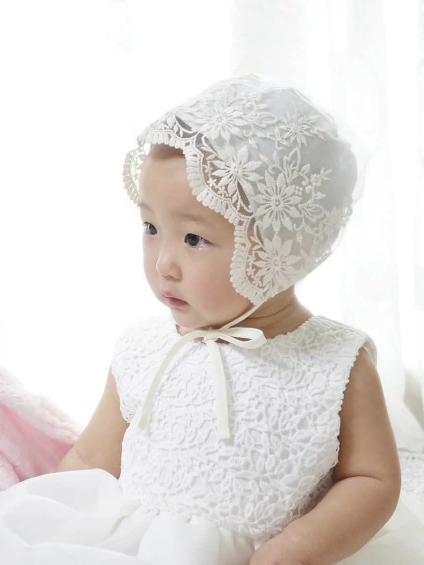 Baby Return Bonnet Lace Bonnet Embroidery Hat Sun 