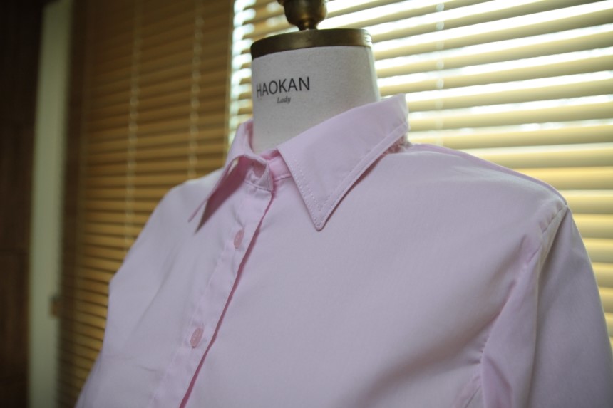 Women's white two-color shirt 44 Size 120 Basic