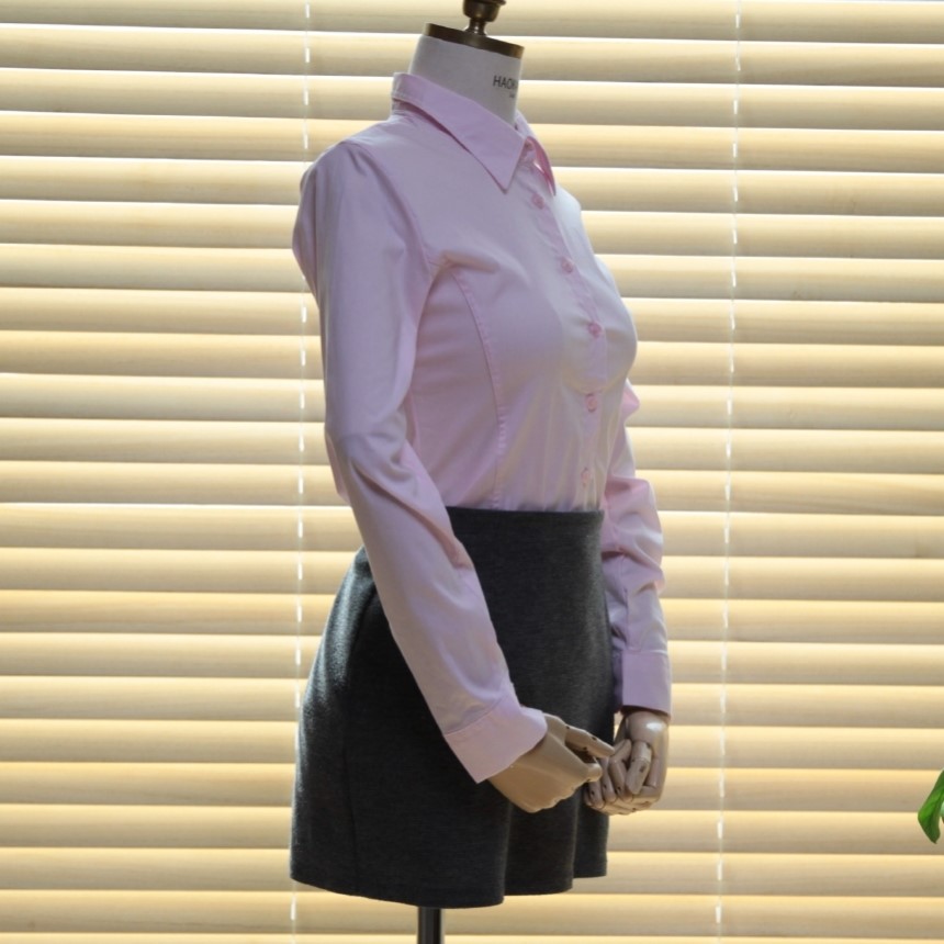 Women's white two-color shirt 44 Size 120 Basic