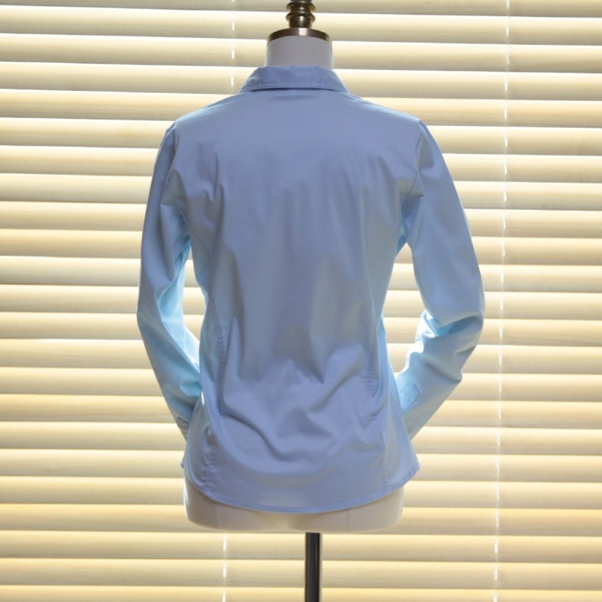 Women's white two-color shirt 44 Size 120 Basic