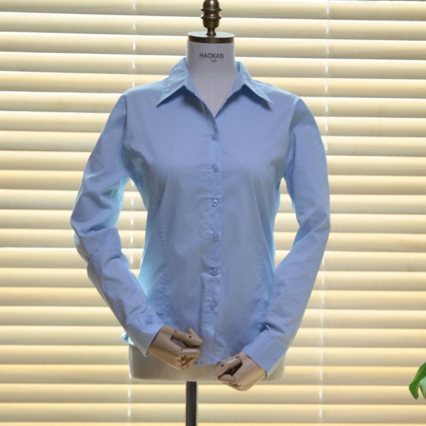 Women's white two-color shirt 44 Size 120 Basic