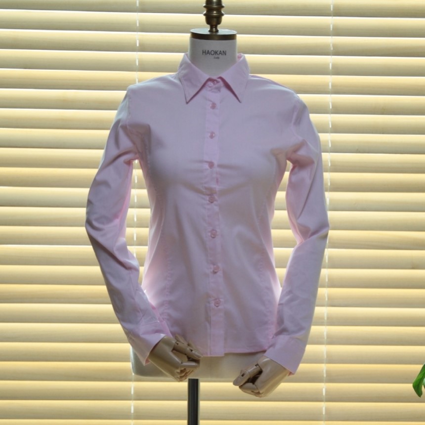 Women's white two-color shirt 44 Size 120 Basic