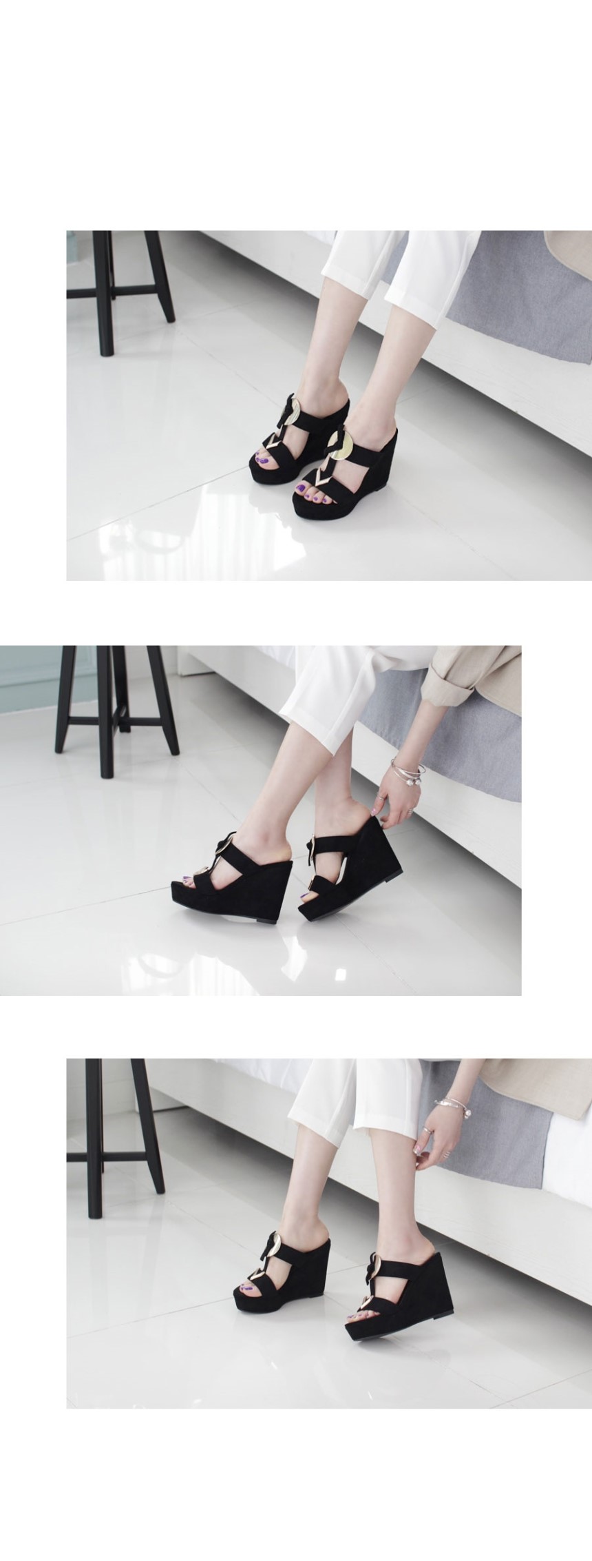Korean Wedge Hill Mule Slippers 11.5cm Summer Mule