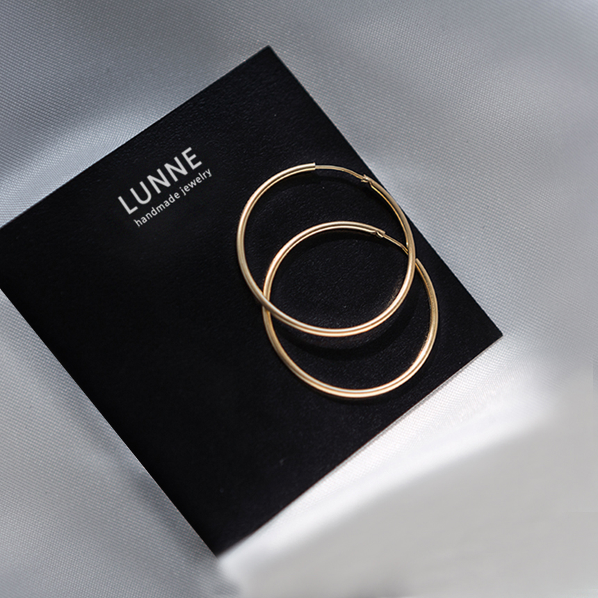 Rune Hoop Earrings 14k Ring 14k Simple 14k Basic 1