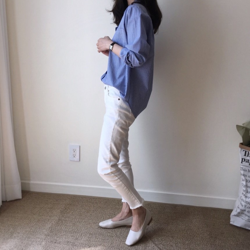 Striped shirt blouse feminine girl BASIC