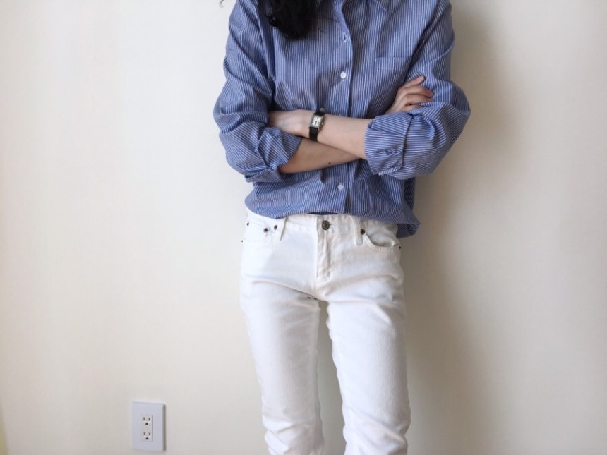 Striped shirt blouse feminine girl BASIC