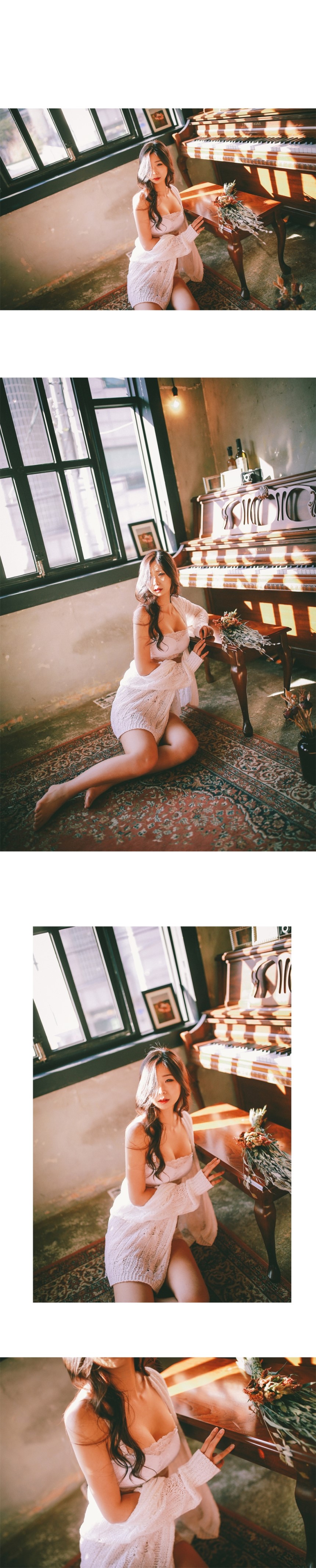 Lace White underwear Women's bra panties set Ho