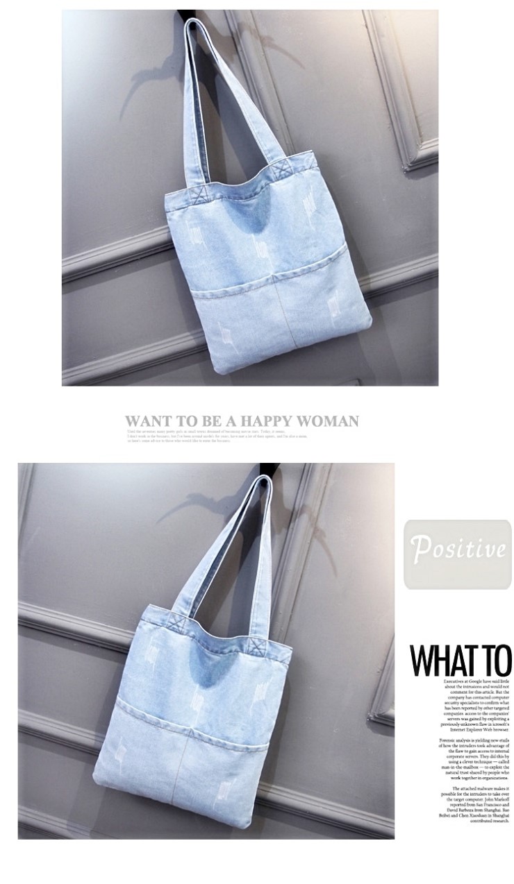 NEW ECO BAG Eco-Back-to-Pocket Denim Scratch Liao 