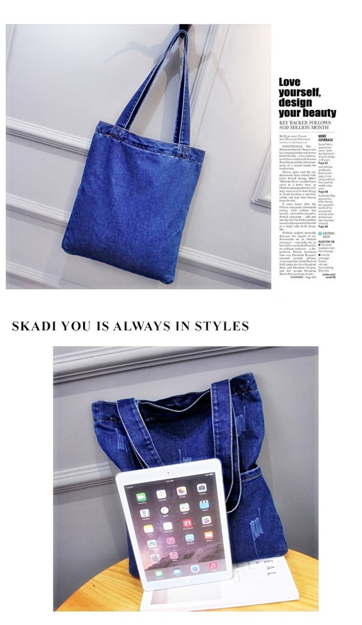 NEW ECO BAG Eco-Back-to-Pocket Denim Scratch Liao 