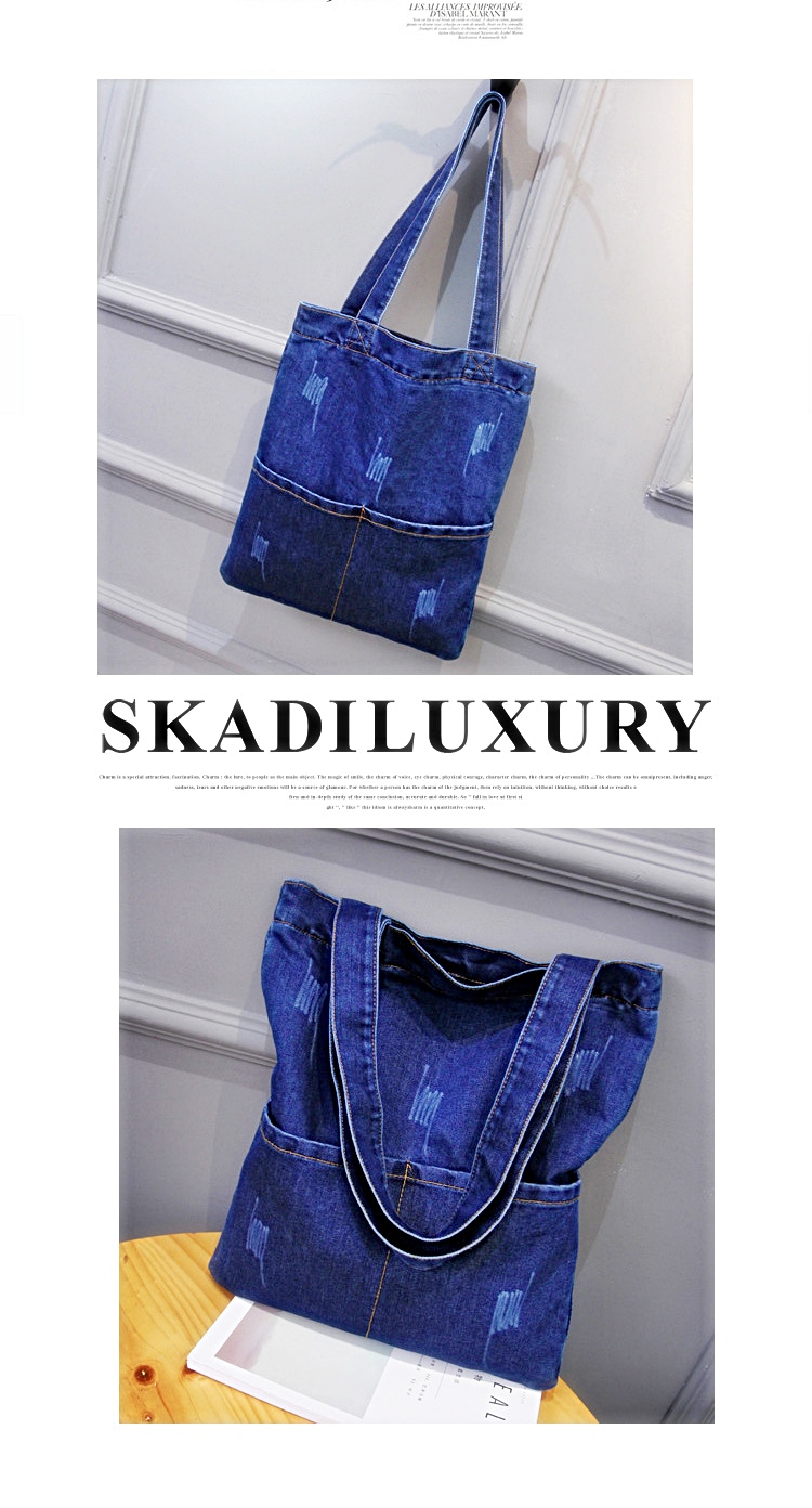 NEW ECO BAG Eco-Back-to-Pocket Denim Scratch Liao 