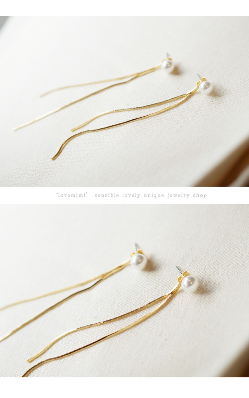 <b><p>Mourning Pearl Snake Two les Drop Ers Woman</p></b><b><p>無排 真珠 ベムジュル 二行 ドロップイヤリング 女の子のための チェーン ロが</p></b><br /><br /><p align='center'>