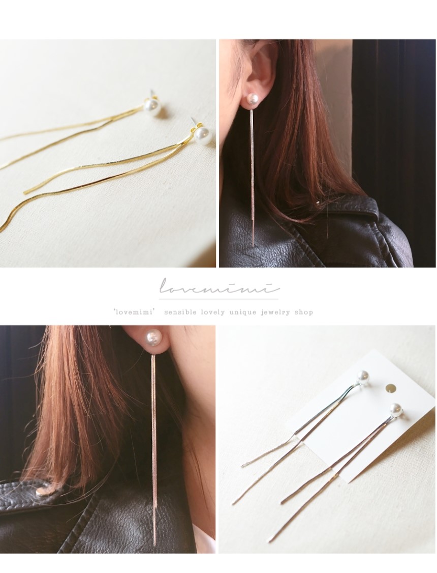 <b><p>Mourning Pearl Snake Two les Drop Ers Woman</p></b><b><p>無排 真珠 ベムジュル 二行 ドロップイヤリング 女の子のための チェーン ロが</p></b><br /><br /><p align='center'>