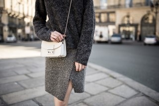 New Gold Buckle Chain Mini Cross Back White Women 