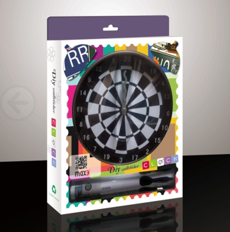 Noiseless child room clock character wall kids roo