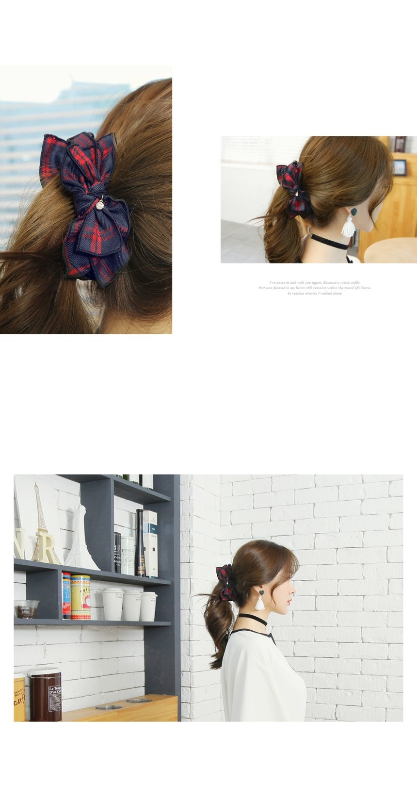 Hair Accessories S &amp S Anderson Check Ribbon Ba