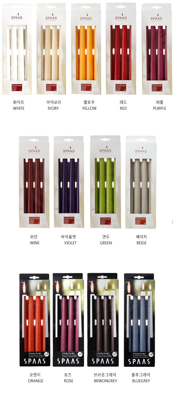 NEW CANDLE Untreated Tapered Candles 4 pieces Fest