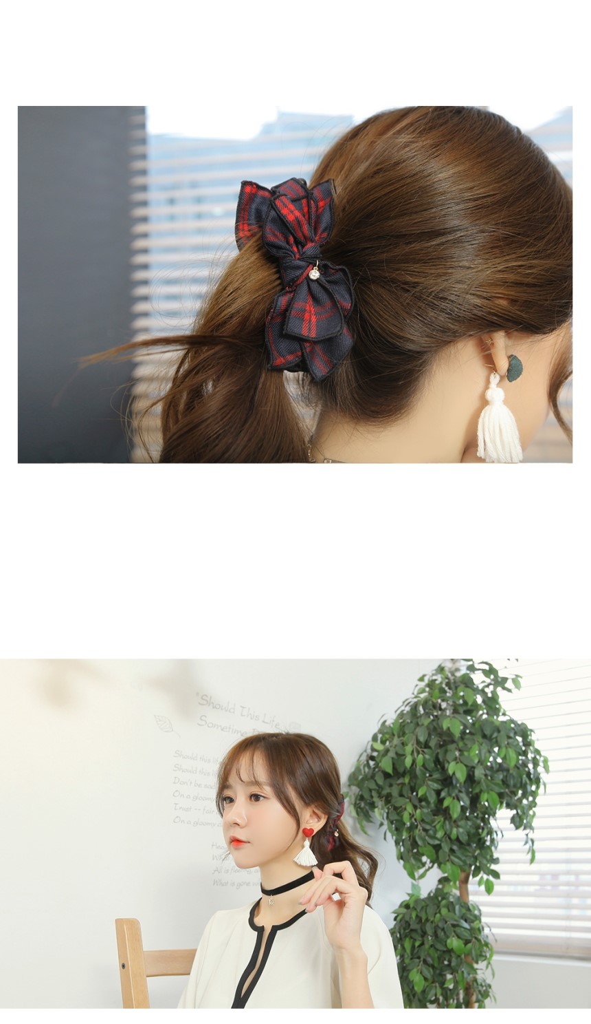 Hair Accessories S &amp S Anderson Check Ribbon Ba