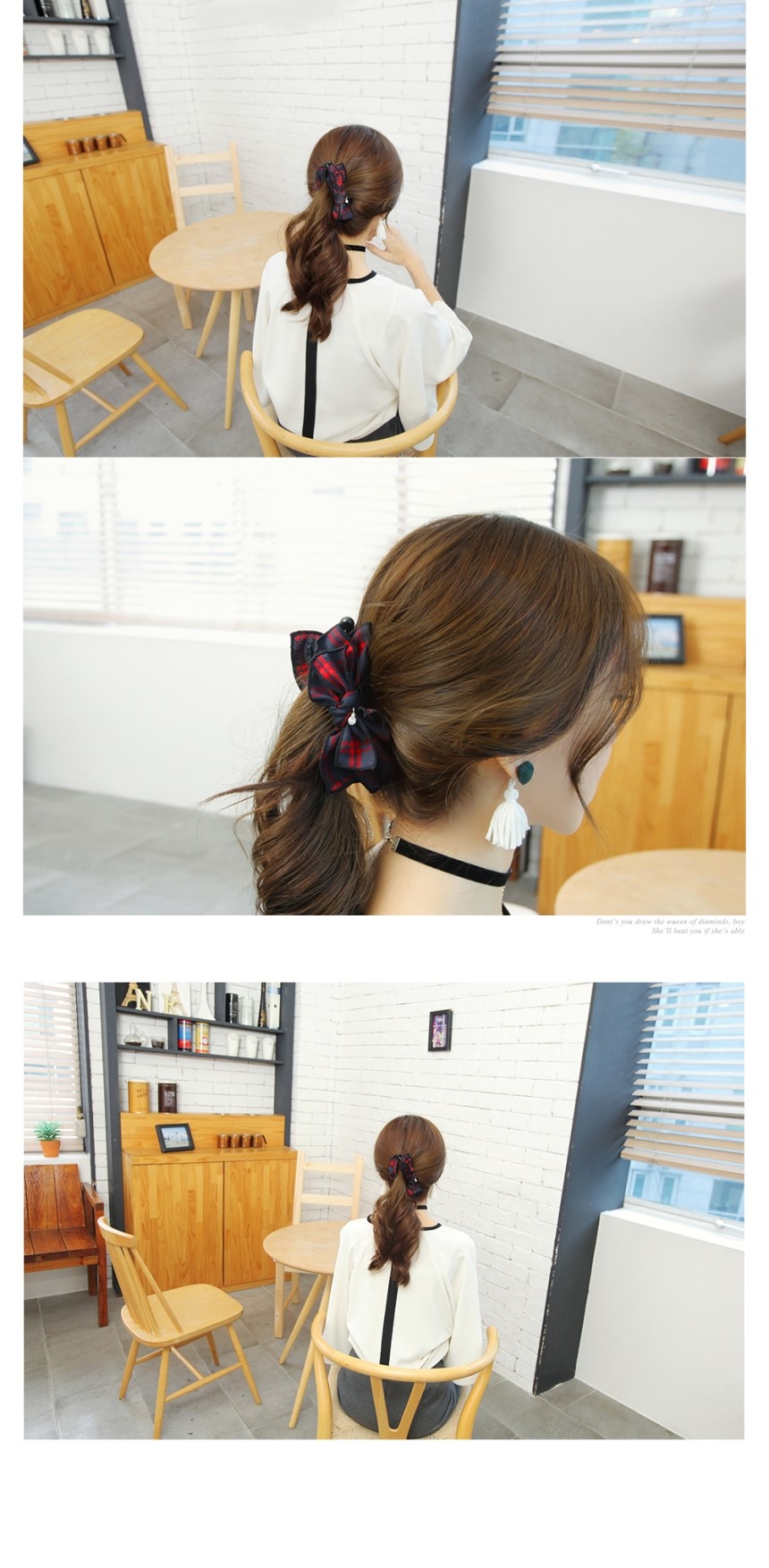 Hair Accessories S &amp S Anderson Check Ribbon Ba