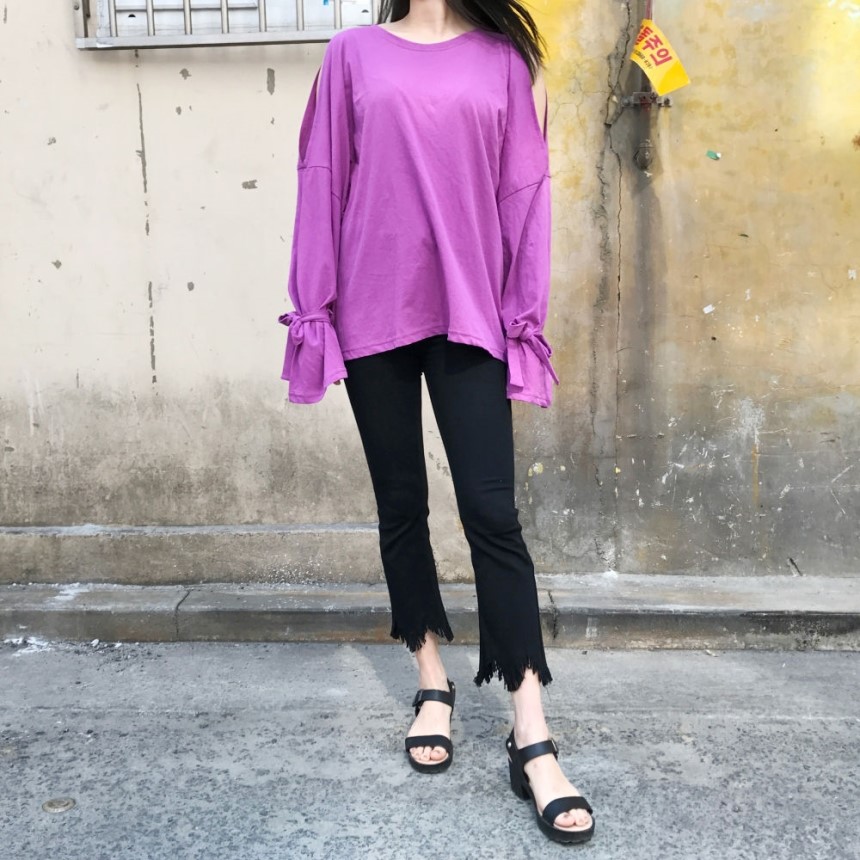 Women Jeans Pants Skirts Boots Cut Pants 2color Je