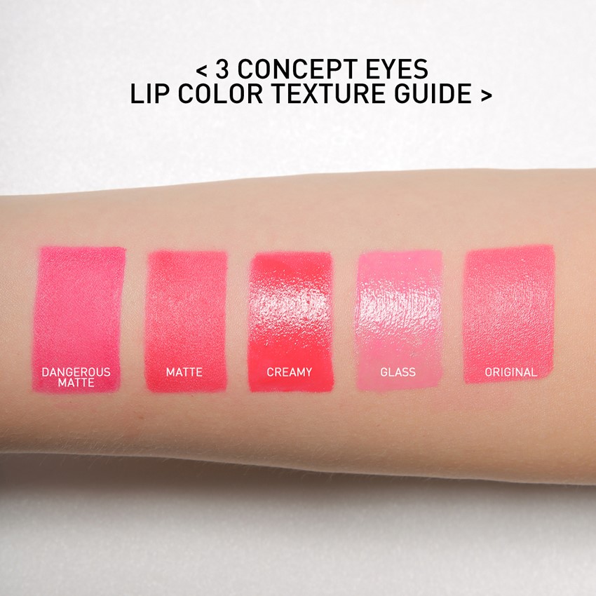 Three Concept Eyes Glass Lip Color 3.5g Vivid, sty