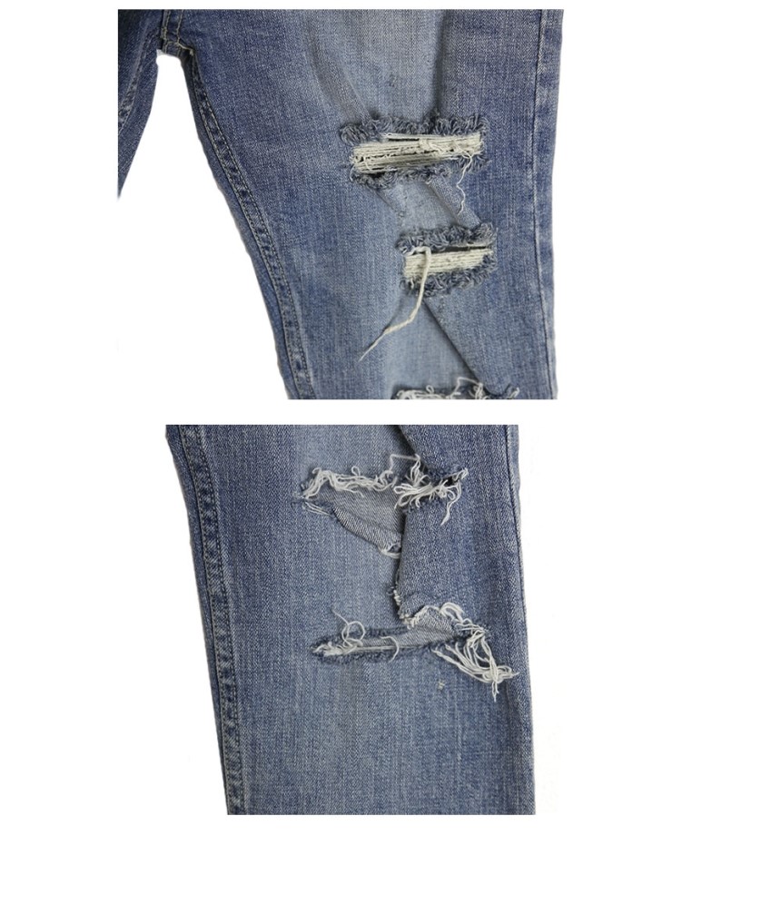 Korea Jeans Pants Men's Damage Kite Jeans Coord