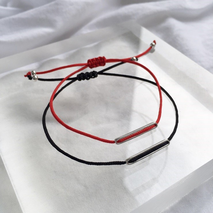 New 92.5 silver knot bracelet friendship, couple p