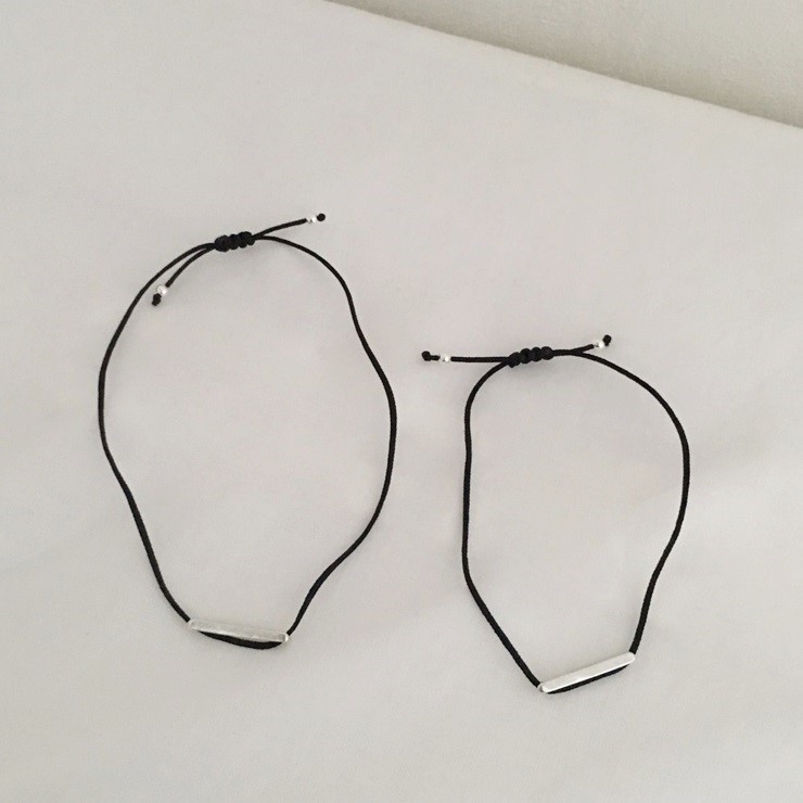 New 92.5 silver knot bracelet friendship, couple p