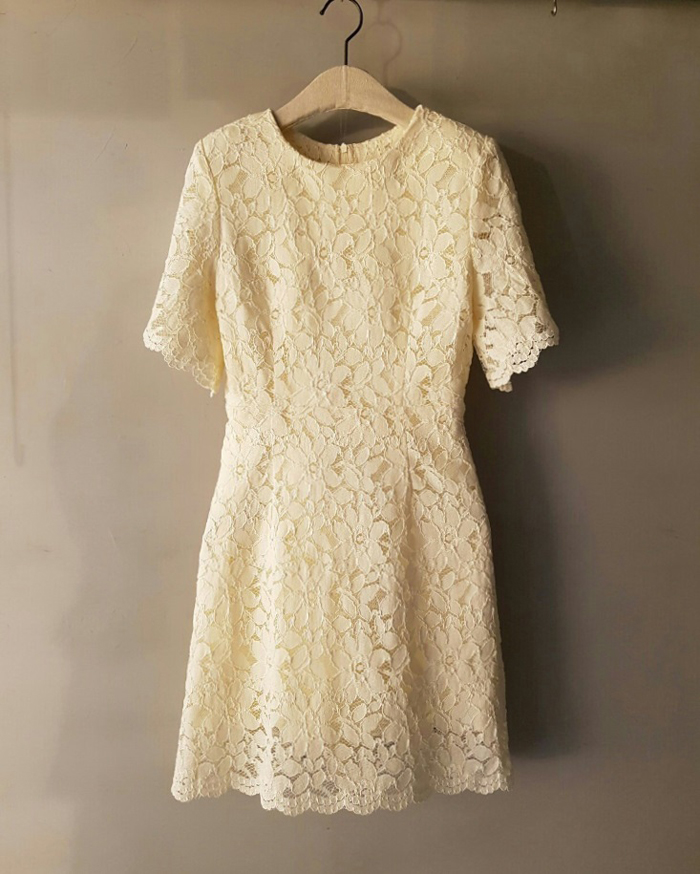 New Women Dress Flower Short Sleeve A Line Race Dr