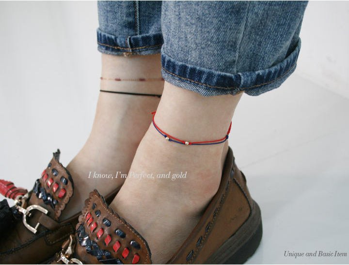 New ball leg brace couple twine 14k gold woman 14k