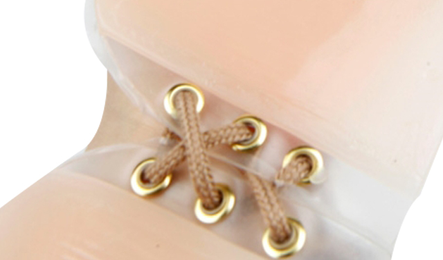 NEW NUBRA Wide Nude Bra Wrappin Corset Silicone Mo