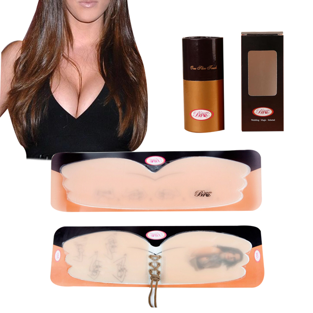 NEW NUBRA Breast bone Silicon Wide Nude Bra Bikini