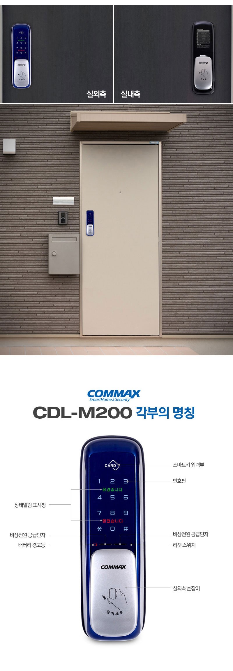 New Doorlock COMMAX 2017 New Product Push-pull CDL