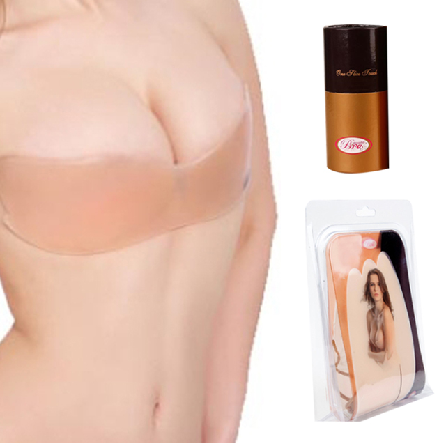 NEW NUBRA Wide Nude Bra Wrappin Corset Silicone Mo