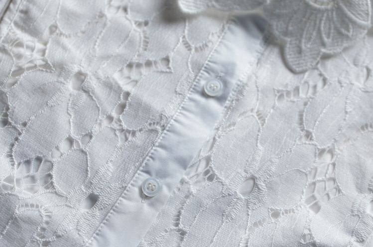 Lace neck cape collar blouse lace cape collar