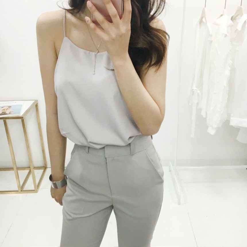 NEW FASHION LADY GIRL Blouse Thong Halter Navy Pin