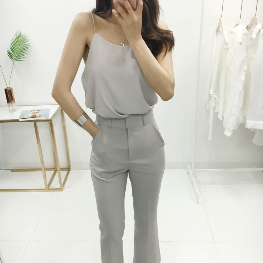 NEW FASHION LADY GIRL Blouse Thong Halter Navy Pin