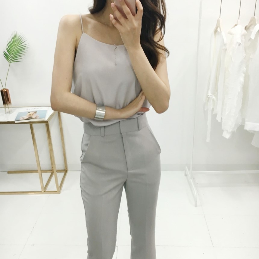 NEW FASHION LADY GIRL Blouse Thong Halter Navy Pin